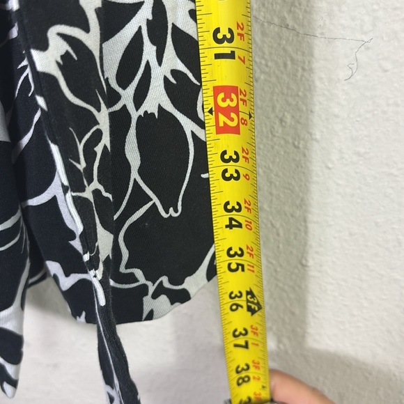 Diane Von Furtstenberg Julian Dahlia black white cotton/silk wrap dress sz 8 - Picture 7 of 10